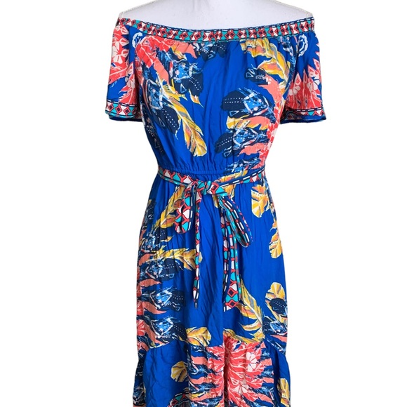 Flying Tomato Off Shoulder Maxi High Low Dress Size Small - Picture 5 of 16